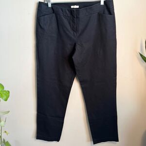 Eileen Fisher Black Organic Cotton Pants L